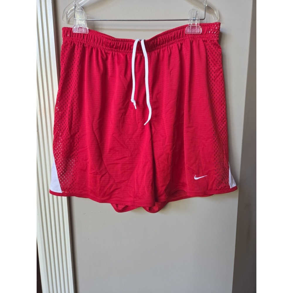 Vintage Nike Basketball Shorts Nike Team Shorts Red White Mesh Sides Mens XL - Picture 6 of 16